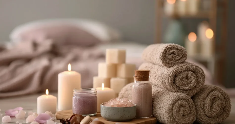tchitcha. Beautiful spa composition on massage table in welln 2f839427 7e32 43dc 87c0 050140665230 3 pour sophrologue paris